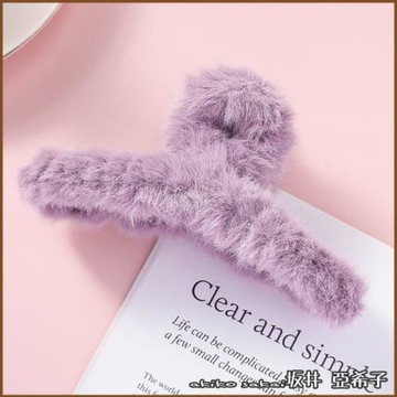 『坂井.亞希子』日系優雅簡約毛絨造型馬尾夾