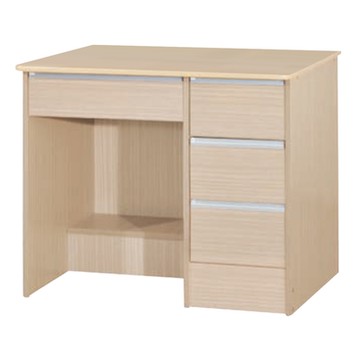 文創集 富野3尺四抽書桌(六色可選)-90x54x75cm免組