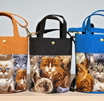 喵星人集合了_限量預購手工貓咪包_肩背斜背包_禮物_愛貓人專屬包