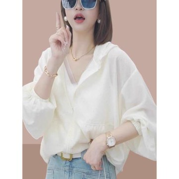 (免運)夏季防曬衣女2024新款冰絲感清涼舒適休閑空調服夏天外出薄款外套