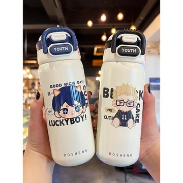 兒童保溫杯食品級316男孩吸管水杯女小學生上學專用便攜雙飲杯子