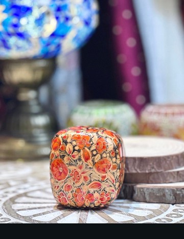 喀什米爾丨紙漿藝術-彩繪盒子