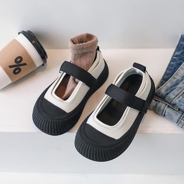 女童瑪麗珍鞋方口鞋2023秋季新款兒童單鞋時尚洋氣厚底松糕底童鞋