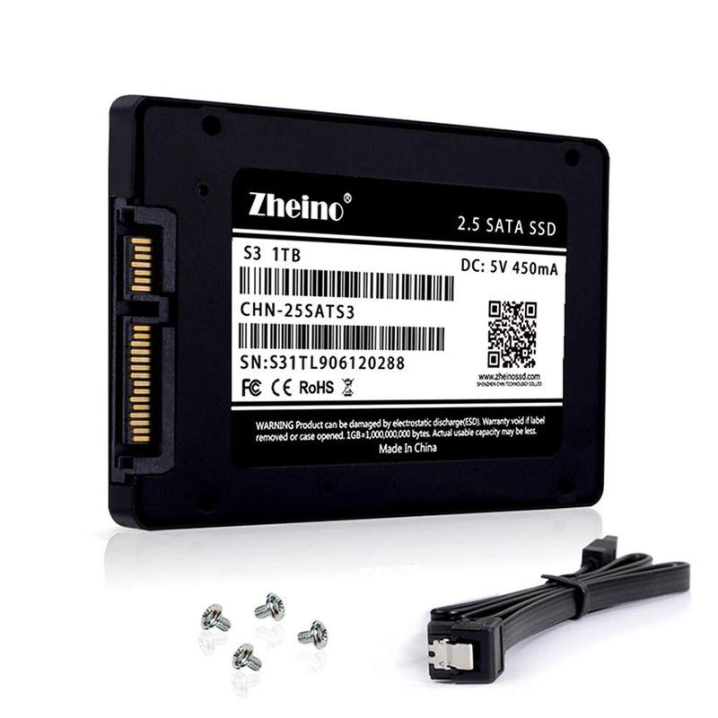 Zheino S3 1TB SSD 内蔵2.5インチ 7mm 3D Nand 採用 SATA III 6Gb/s