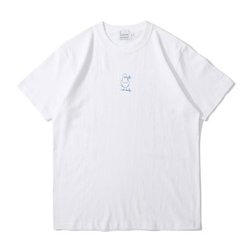 Incense Harbour 美國純棉 樹上的鴿子圖案 無縫白T-shirt T恤