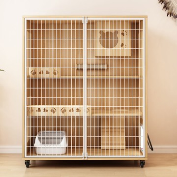 公司貨附發票 寵物貓別墅家用貓屋室內超大自由空間貓柜豪華貓咪房子全景貓籠子 最低價 快速出貨