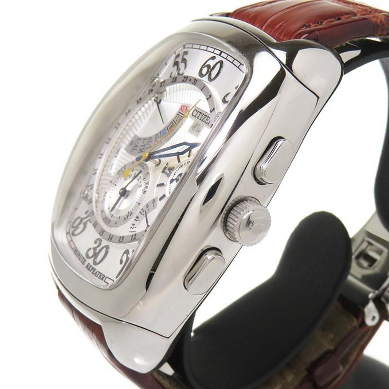 CITIZEN カンパノラ207 ミニッツリピーター CTR57-0901/6765-T005659 腕時計 ステンレス/レザー クオーツ  シルバー系文字盤 メンズ | LINEブランドカタログ