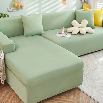 涼感新科技彈力冰絲沙發套 高彈力面料完整拉伸包覆 防水 不易變形 經久耐用  常規M 50-65 x 90-115 x 5-20cm  抹茶綠  1件
