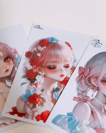 pinokkumashop 人物貼紙 女孩貼紙 拼貼素材