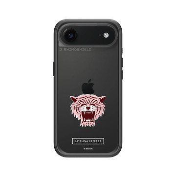 iPhone Air Mod NX -邊框背蓋組合 (相機按鈕) 黑 - Catalina Estrada - Pink Tiger Head