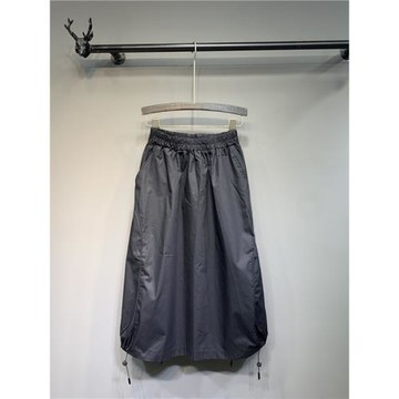 2025夏季新款抽繩半身裙女高腰顯瘦百搭中長款a字裙燈籠裙半裙