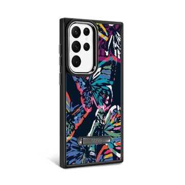 S24/S23系列 軍規防摔鋁合金鏡頭框立架手機殼-彩蝶