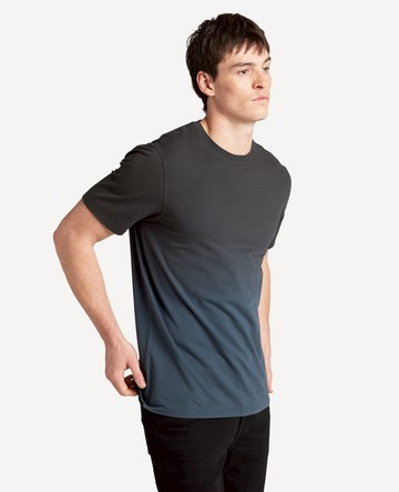 Kenneth Cole | Dip Dye Crewneck Tee in Black, Size: 2XL