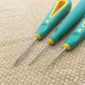 錐子針塑料柄優質鋼針千枚通錐修補鞋工具膠柄不銹鋼針家用開孔器