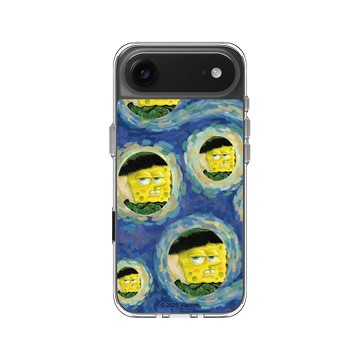 iPhone Air Clear Case（相機按鈕） 透明 - 海綿寶寶 SpongeBob - 名畫系列-厭世感