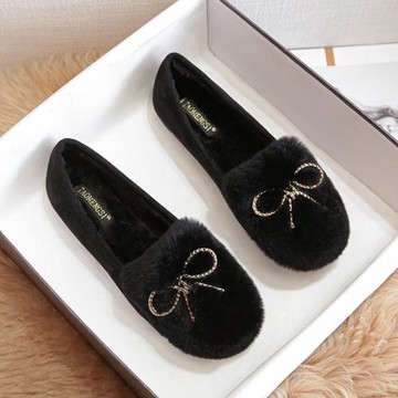 厚底毛毛鞋外穿小碼33-34孕婦