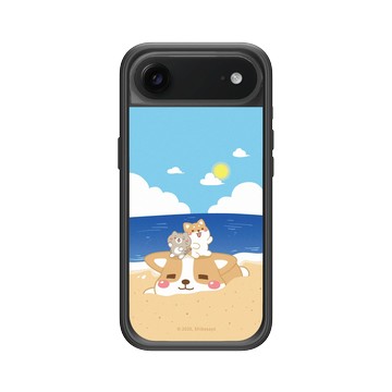 iPhone Air Mod NX -邊框背蓋組合 (相機按鈕) 黑 - 柴語錄 Shiba Says - 沙灘上的龐然大物