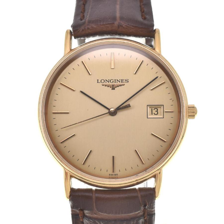 ☆良品【LONGINES】ロンジン グランドクラシック デイト GP/レザー L4