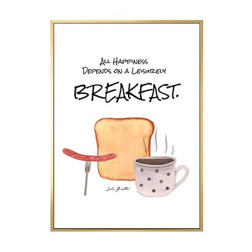 早安晨之美 畫 1入 PS環保樹酯框+油畫布+松木內框  70 x 50cm  金色