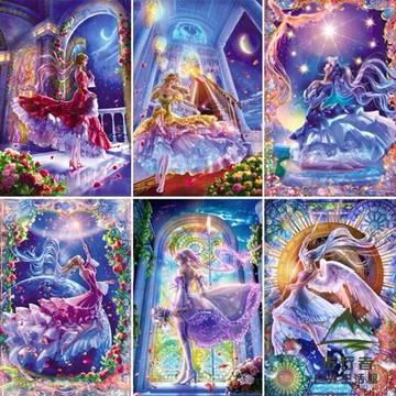 木質拼圖300片星空下的灰姑娘唯美成人拼圖 年終鉅惠 可開發票