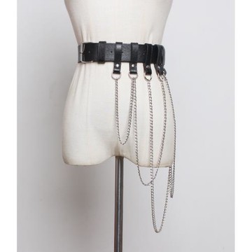 金屬鏈條腰帶女多層腰飾配大衣西裝收腰裝飾裙子襯衫寬腰封皮帶款