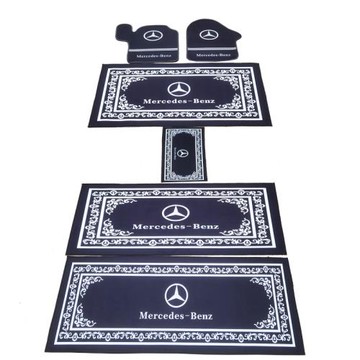 適用奔馳v260中排地毯威霆唯雅諾二排腳墊專用商務車內飾改裝墊