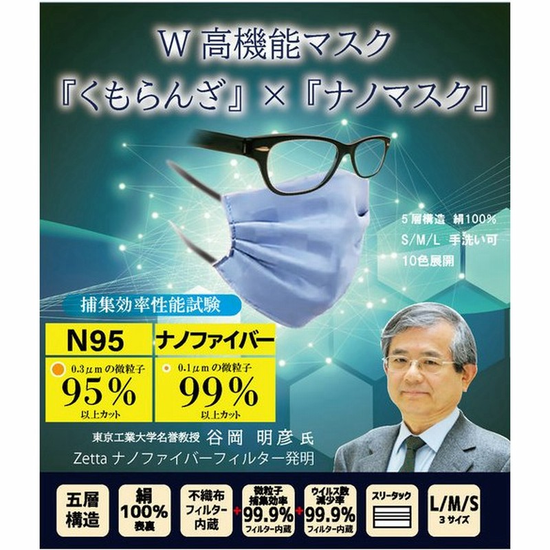 小杉織物 マスク N95 日本製 メガネ 絹 洗えるマスク ナノファイバー シルク メガネが曇らない 大きめ 小さめ メンズ 女性用 無地 通販 Lineポイント最大get Lineショッピング