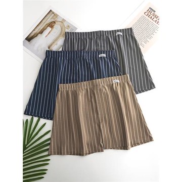 男士冰絲阿羅褲寬松平角內褲居家型男短睡褲舒服透氣加大碼四角褲