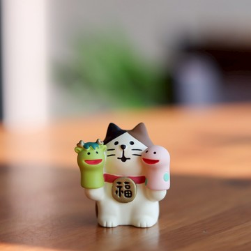 【Yourtableware】Decole Concombre 招福貓與生肖玩偶 招財 招福 辦公桌療癒小物
