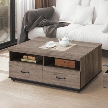 MUNA 馬克斯4尺木面大茶几(含小凳子X2)(共兩色)