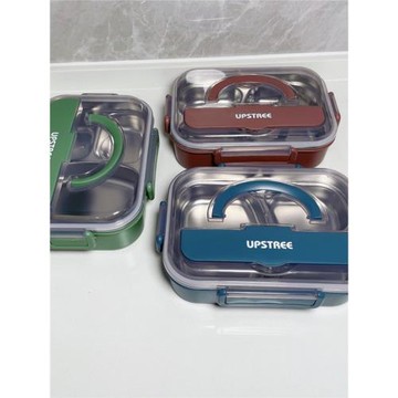 雙層不銹鋼保溫飯盒上班族便攜式大容量分隔便當盒學生提手午餐盒