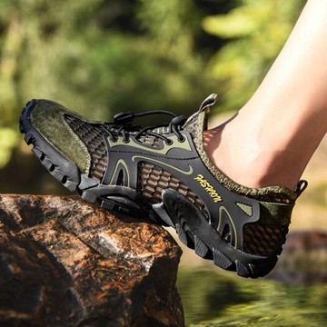 夏季速幹溯溪鞋男士兩棲涉水鞋戶外防滑徒步登山透氣網鞋 樂活生活館