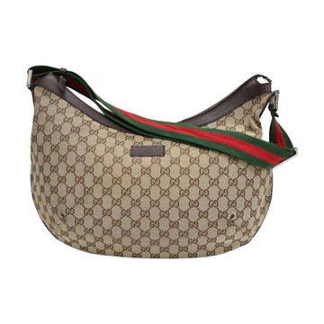 GUCCI 古馳 棕色 帆布 肩背包 189752 【二手名牌BRAND OFF】