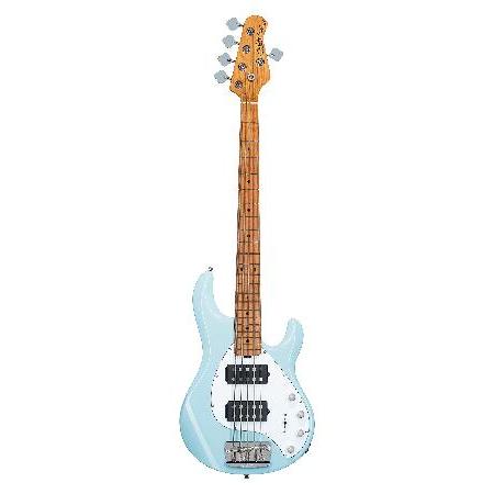 Sterling by Music Man String Bass Guitar, Right, Daphne Blue RAY35HH-DBL-M2