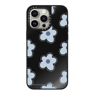 藍色花朵 iPhone18Promax手機殼 蘋果17Pro防摔殼i16保護殼i15硬殼i14防摔i13鏡面i12