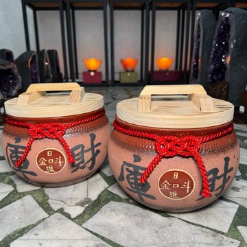 款式1 臺灣鶯歌手拉胚米甕 五斤米甕 磚紅財庫 日進斗金♥️米甕 招財米缸 五斤米甕 送禮自用 聚寶盆