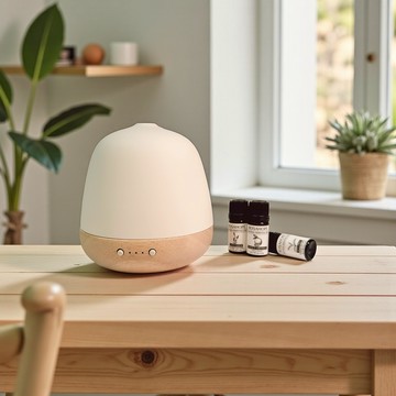 ［快速出貨］【瑰荷希ROSAHOPE】新年~全新的香氣，全新的開始！頂級白陶瓷實木香氛燈+3款精油 #新年禮物 #男生禮物 #女生禮物  #夜燈 #擴香 #水氧機