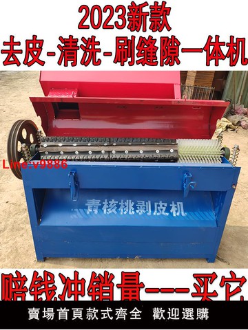 【台灣公司 超低價】青核桃去皮機小型家用鮮核桃剝皮清洗一體機山核桃脫皮扒皮殼機器