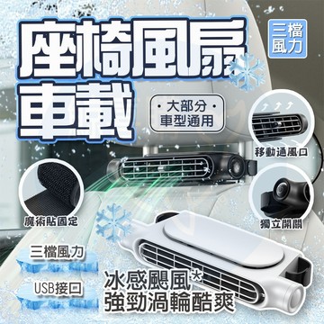 隔日 車用風扇 汽車風扇 USB車載風扇 汽車座椅風扇 三擋調速汽車風扇 車用電風扇 車內風扇 車用雙頭風扇 車載後枕扇