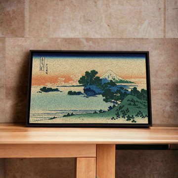 葛飾北齋-相州七里濱【壁虎拼圖】