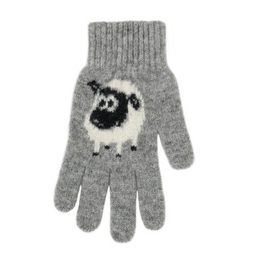 【灰色】紐西蘭100%美麗諾羊毛手套*羊咩咩