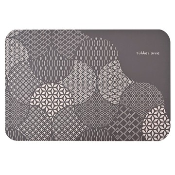 rubber anne 窗花系列 20秒進階瞬吸軟式珪藻土吸水地墊  60 x 40 x 0.5cm  松石灰