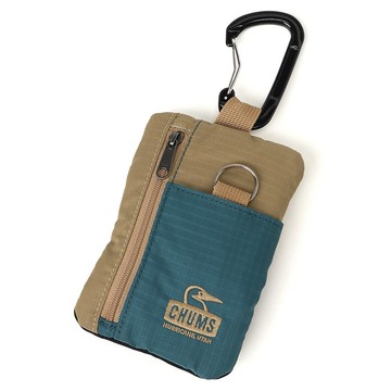 CHUMS Spring Dale Key Coin Case零錢包 藍/米_CH603999A099