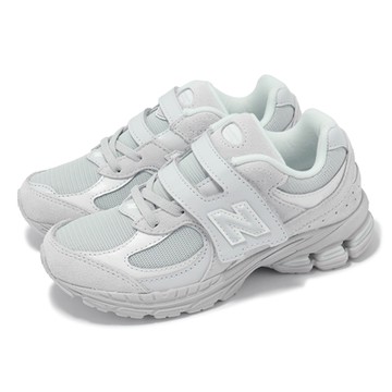 New Balance 休閒鞋 2002R 中童 寬楦 灰質 鏡灰 魔鬼氈 小朋友 緩衝 千禧跑鞋 NB PV2002CC-W