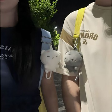 新上架👉親親兔熊情侶掛件可愛卡通毛絨玩偶鑰匙扣七夕禮物送男女朋友交換禮物 送朋友禮物