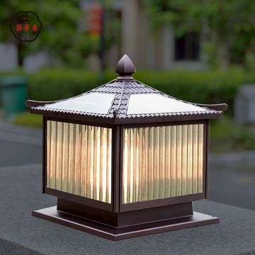 戶外壁燈 太陽能 戶外壁燈 中式新款柱頭 用戶室外 防水大門別墅 庭院庭院燈 門柱 工廠直銷 全館折扣 免運 開立發票 z5513