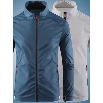 冰絲防曬服男2022新款超薄立領外套衫透氣輕薄風衣釣魚薄款防嗮衣