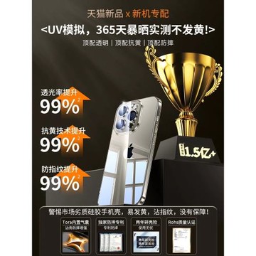 【進口冰晶】能適適用蘋果15手機殼iPhone15promax新款14防摔13超薄透明全包Plus高級感男2024保護套硅膠軟女