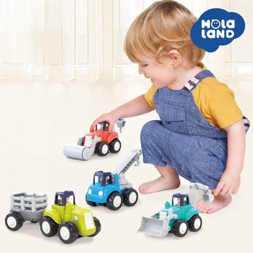 【HolaLand歡樂島】工程慣性車隊 (擬真關節可動/匯樂感統玩具)