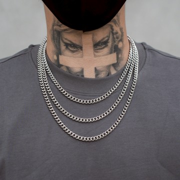 ［萬人街選物］A02  經典古巴鋼鍊  鈦鋼 不鏽鋼 醫療鋼 銀飾 配件 項鍊 頸鍊 飾品 項鍊男 歐美 嘻哈 棒球項鍊